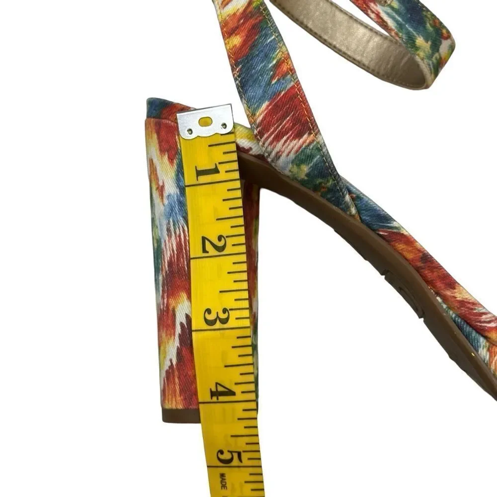 Circus Sam Edelman Multi Colored Annette Heeled Sandal Sz 9 - Picture 7 of 17